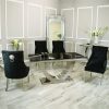 Arial Dining Black Glass Bentley Table and Chairs In London