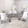 Arial Dining Grey Glass Table and Duke Dining Chairs In England