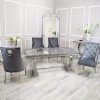 Arial Dining Light Grey Marble Table and Bentley Chairs