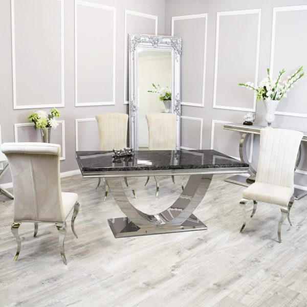Arial dining Marble Table and Nicole Chairs In England