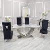 Arial dining White Glass Table and Emma Chairs In England