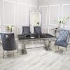 Arianna Dining Set Black Glass Table and Bentley chairs