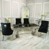 Arianna Dining Set Black Glass Table and Bentley chairs
