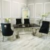 Arianna Dining Set Black Marble and Bentley chairs in England - UK