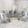 Arianna Dining Set Grey Glass Table Duke Chairs