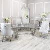 Arianna Dining Set Light Grey Marble Table and Duke Chair
