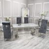 Arianna Dining Set White Glass Table and Emma Chairs