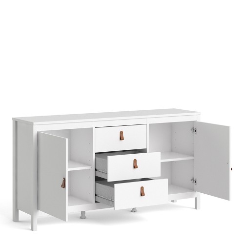 Barcelona Sideboard 2 Doors + 3 Drawers in White in England