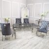 Louis Dining Dark Grey Marble Table and Bentley Chairs