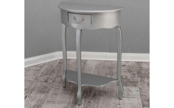 Silver Console with 1 Drawer